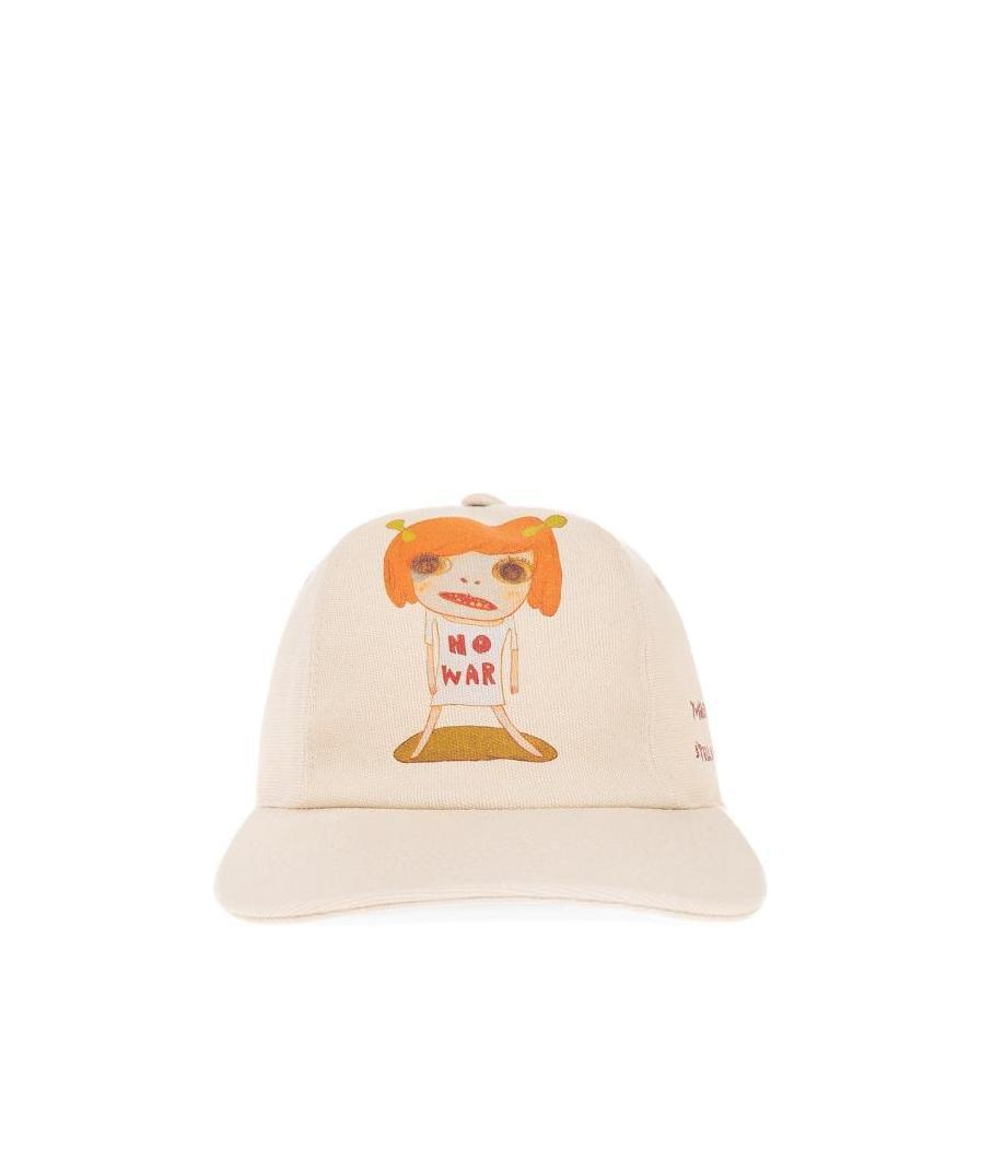 Stella Mccartney X Yoshitomo Nara Joint Logo Baseball Cap In Nude