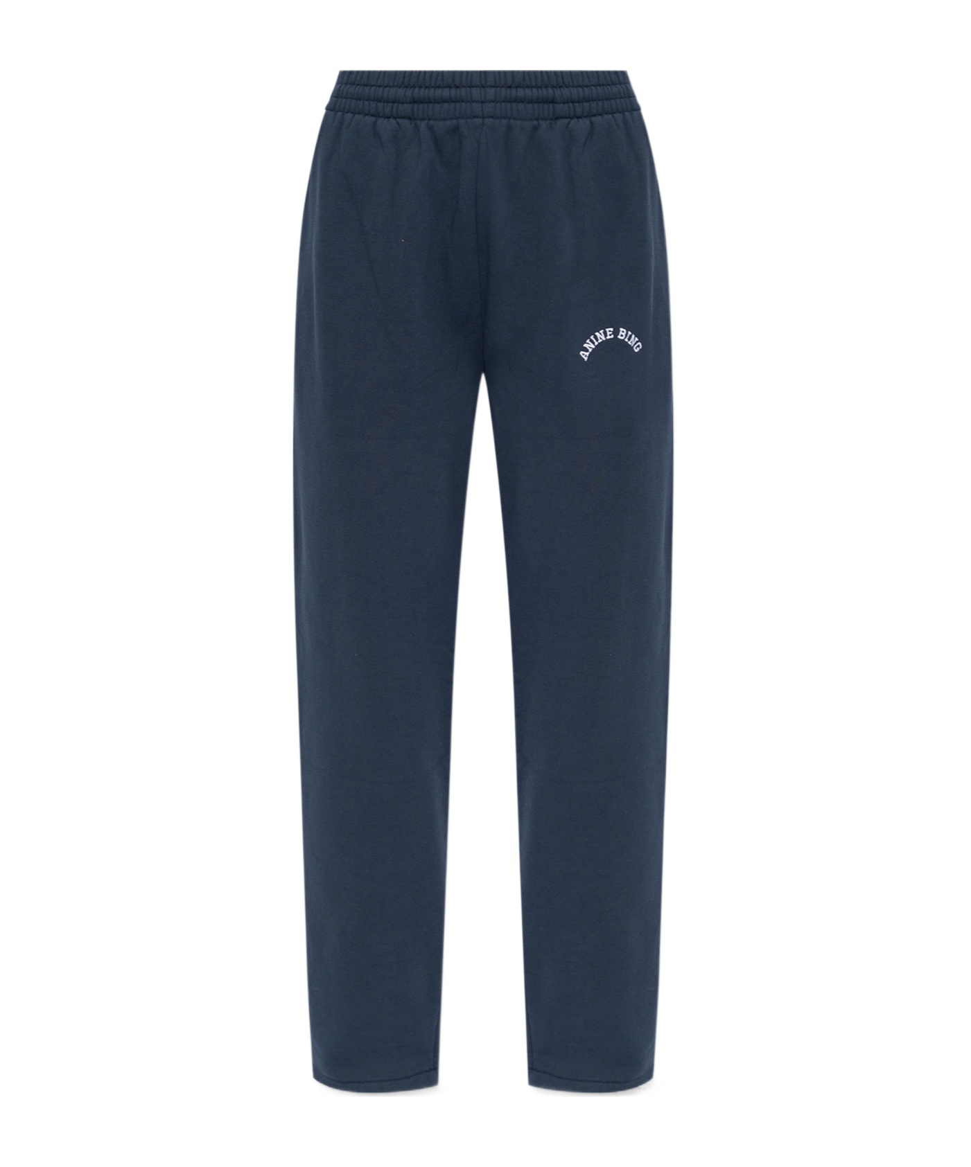 Shop Anine Bing Leone Logo-print Track Pants In Blue