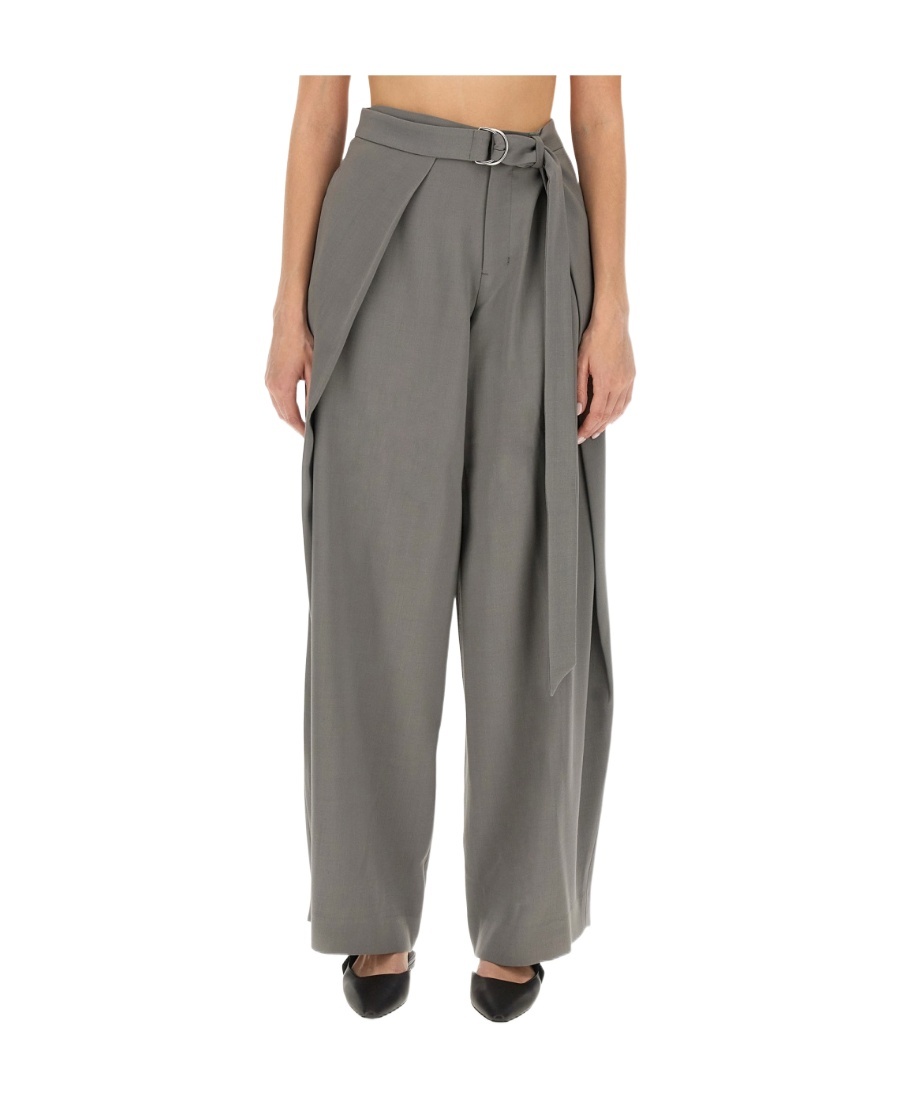 Ami Alexandre Mattiussi Trousers With Panels Mineral Grey In Gray