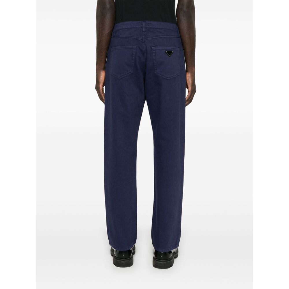 Prada Men Straight Leg Tapered Jeans In Blue