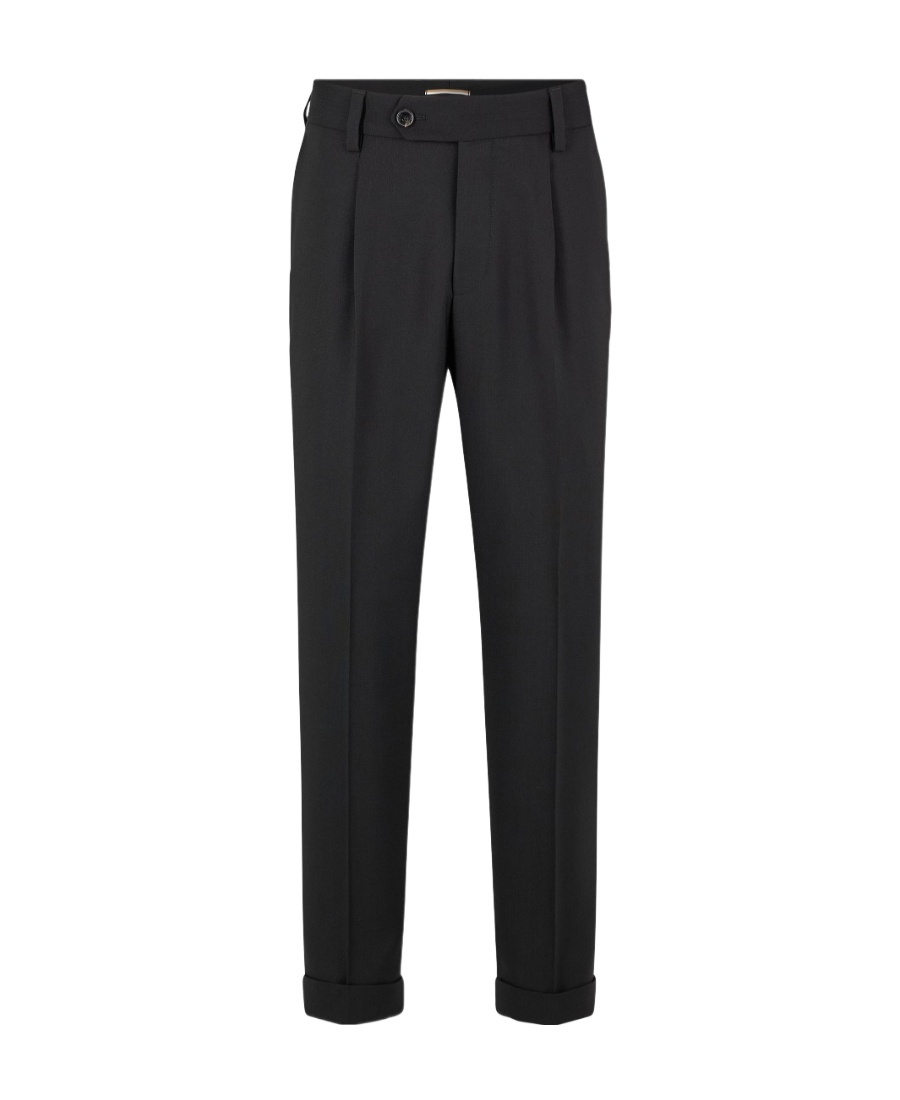 Hugo Boss Cropped Tailored Trousers In Black