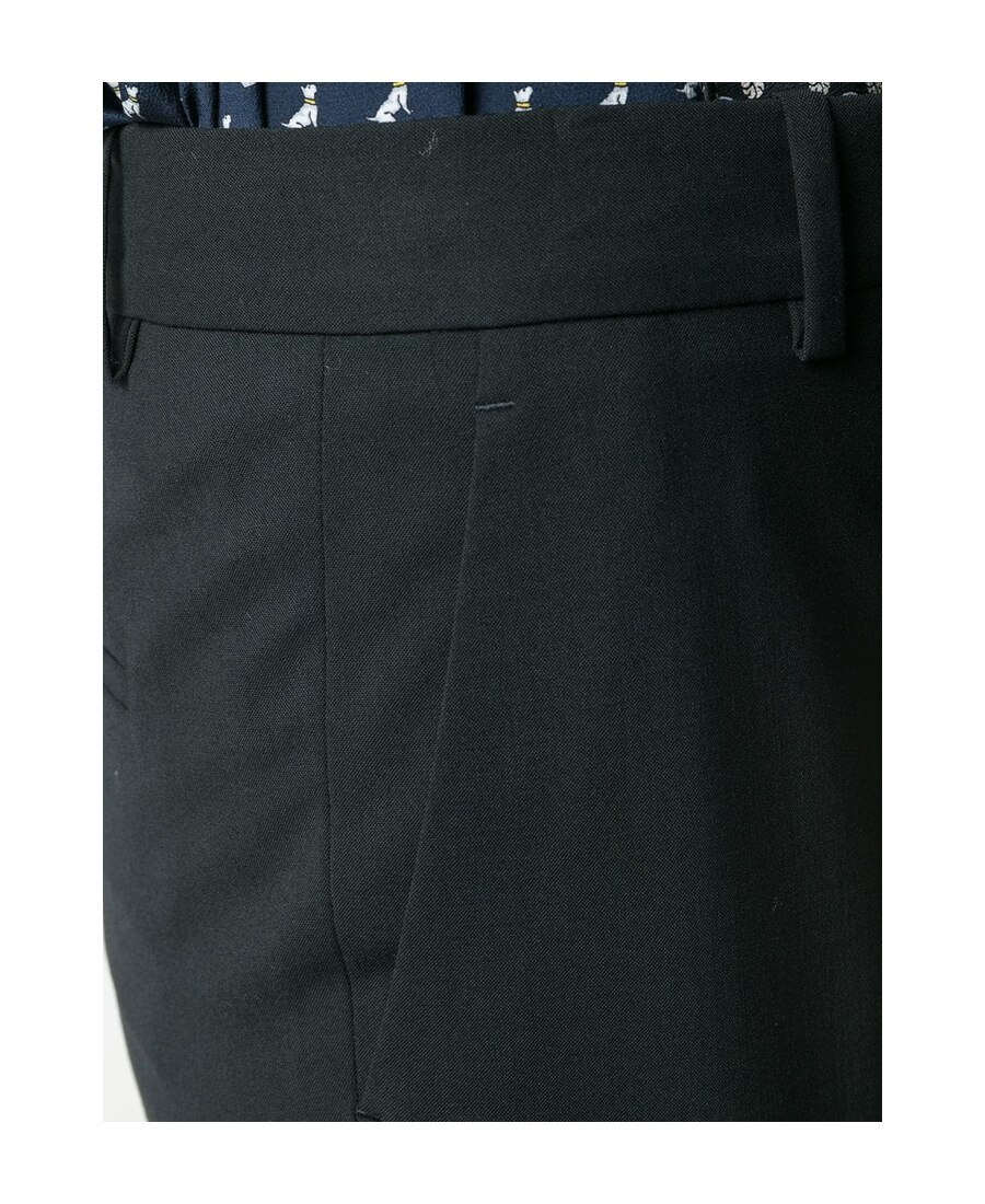 Shop Theory Mid-rise Cropped Trousers In Black