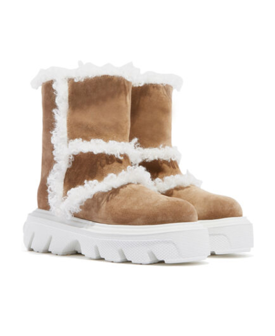 Casadei Dolomiti Marica Suede Boots In White