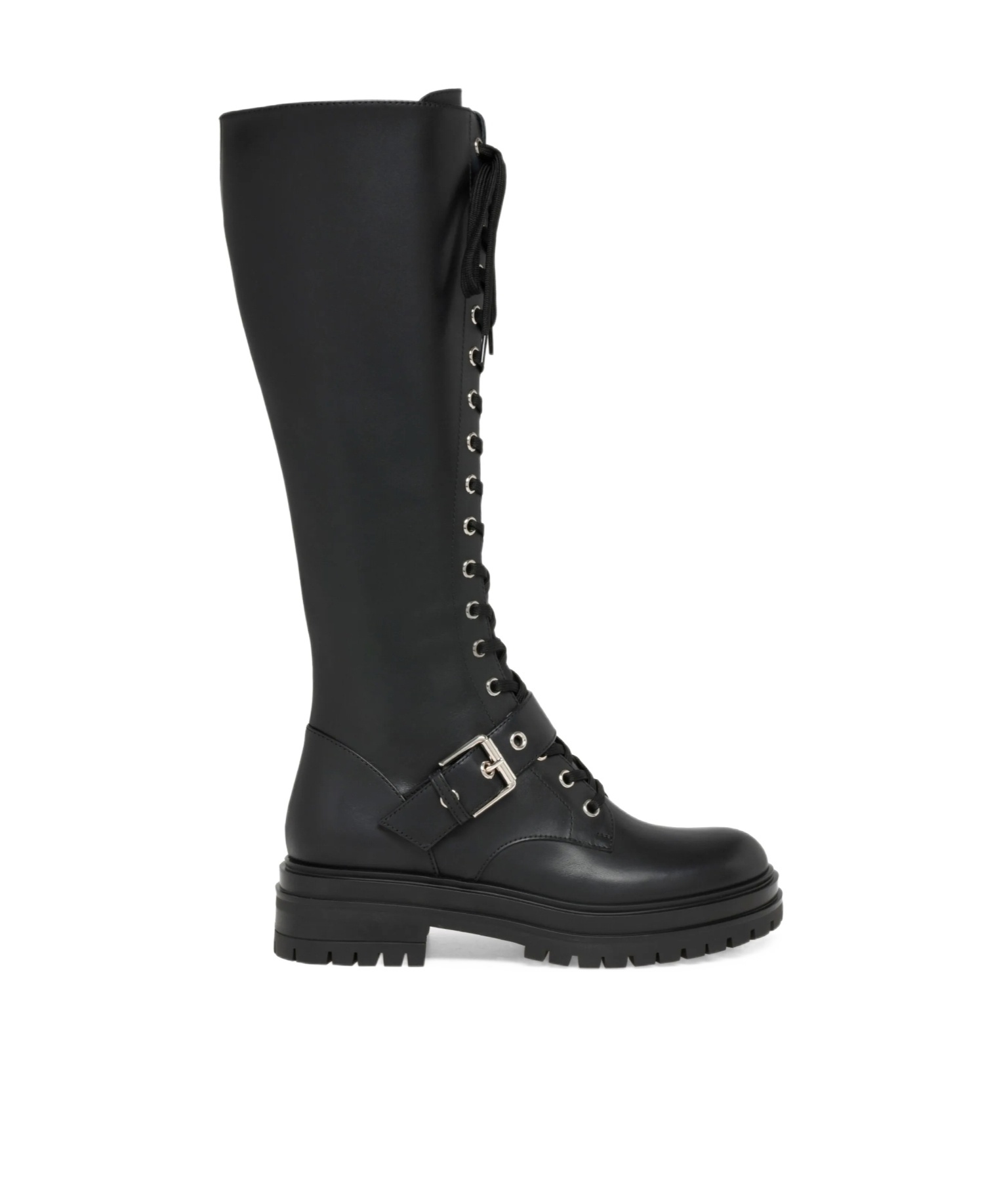 Gianvito Rossi Lace-up Leather Knee-high Boots In Black