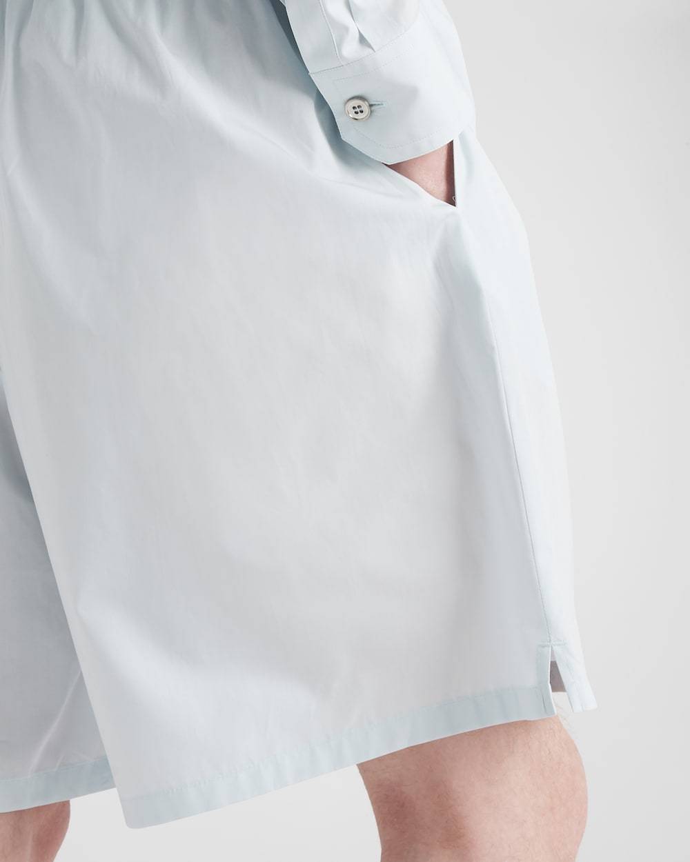 Prada Elasticated Waistband Shorts In Blue