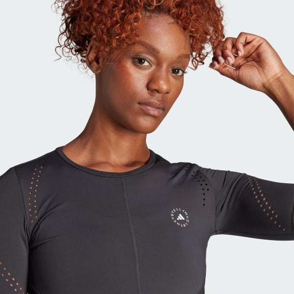 Shop Adidas By Stella Mccartney Truepurpose Logo-print Training T-shirt In Black