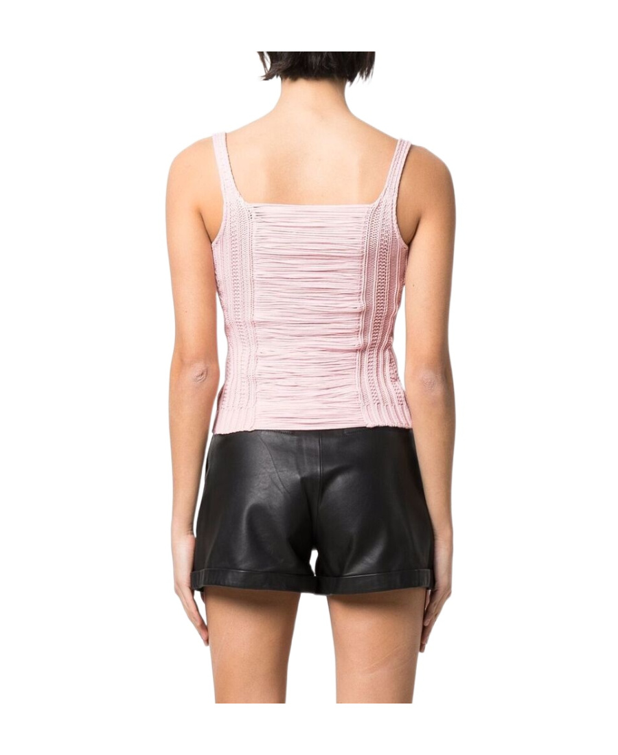 Blumarine Knit Tank Top In Pink
