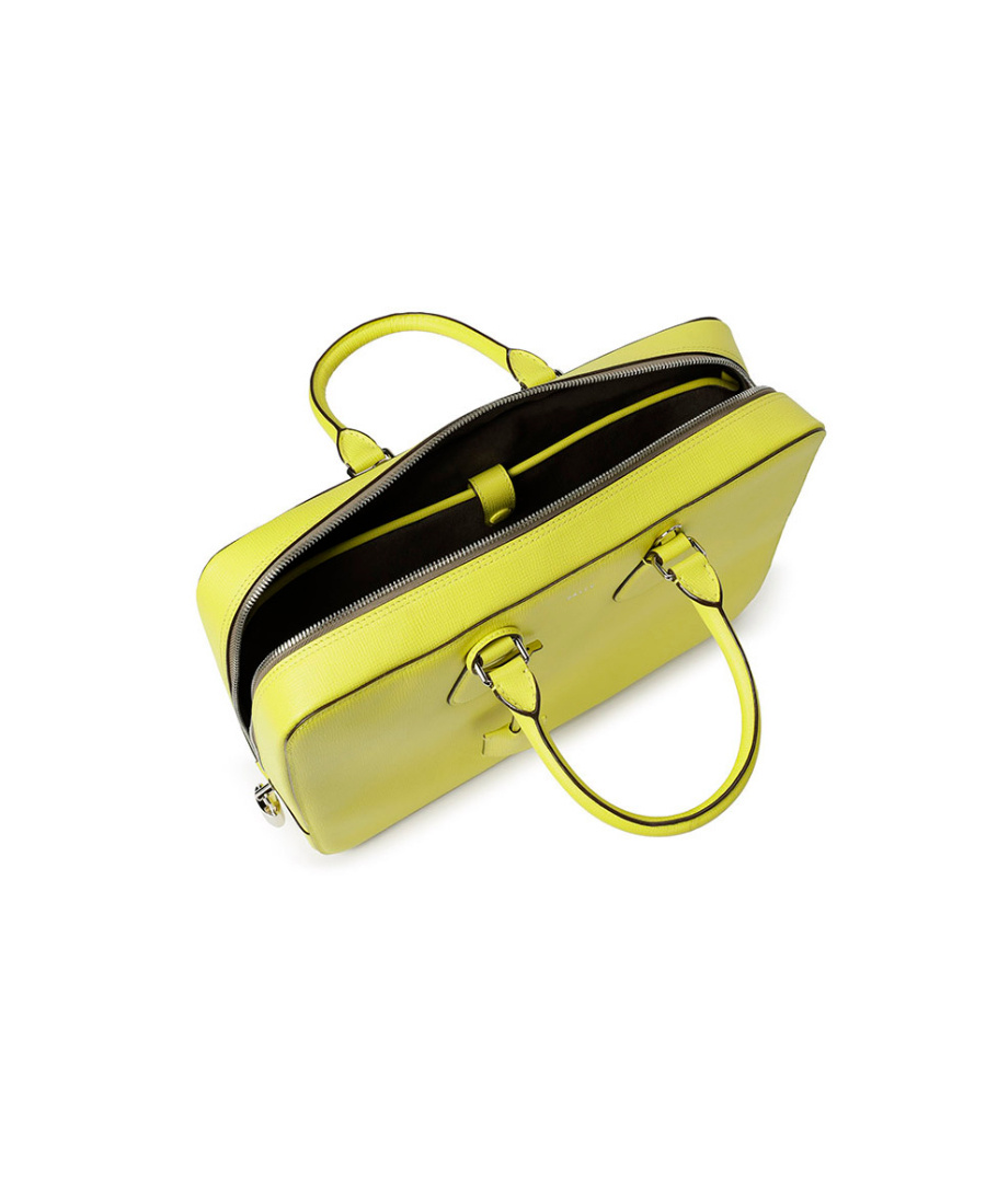 Bally Logo Details Handbag In Yellow