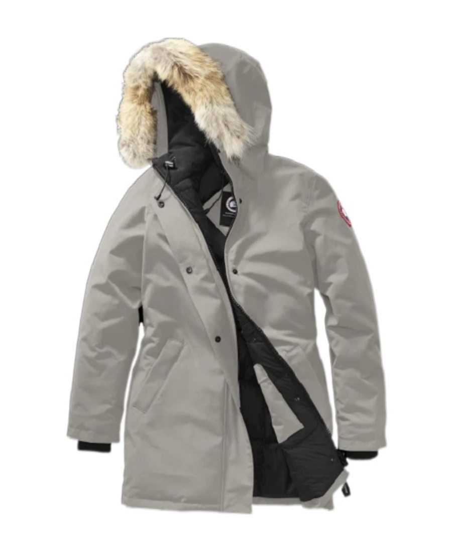 Shop Canada Goose Logo Down Jacket In Gray