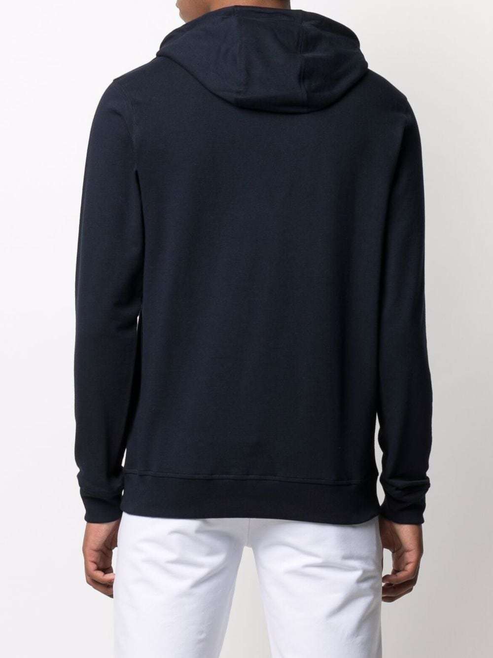 Paul & Shark Logo Print Hoodie In Black