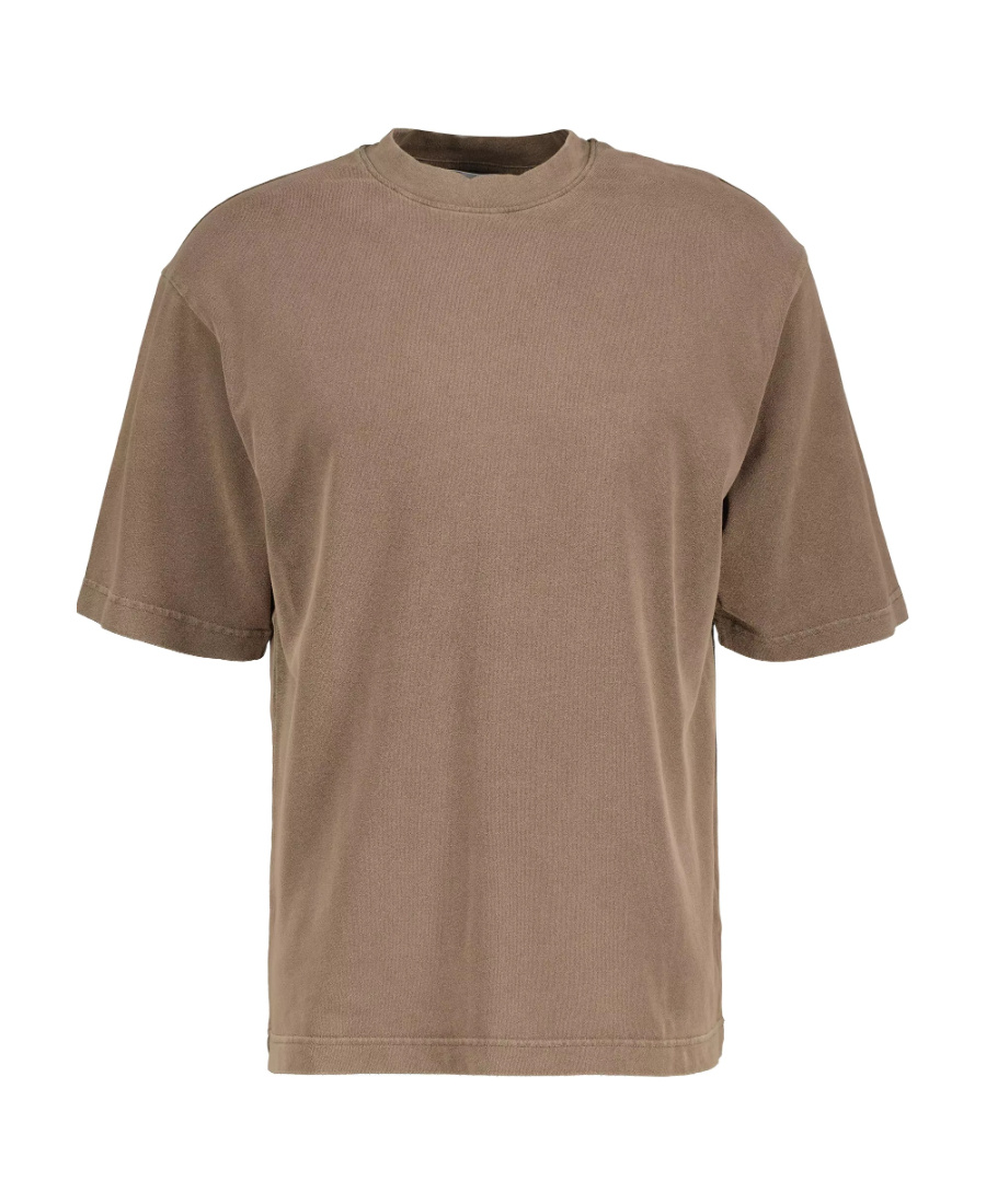 Shop Acne Studios Open-necked Black Shirt In Brown
