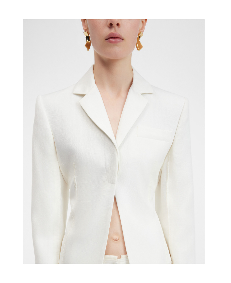 Jacquemus La Veste Caraco Inside In White