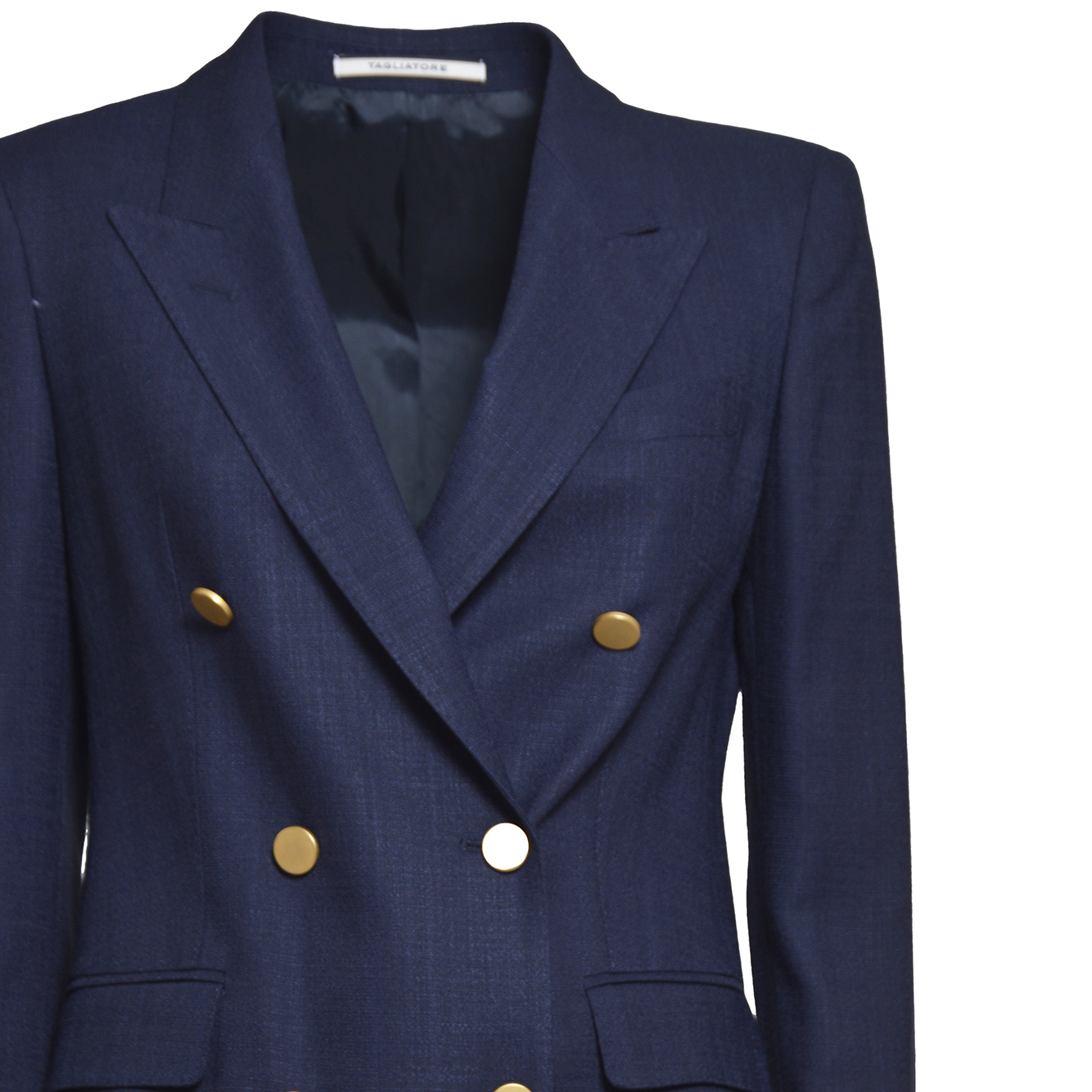 Tagliatore Lapel Long-sleeved Suit Jacket In Blue