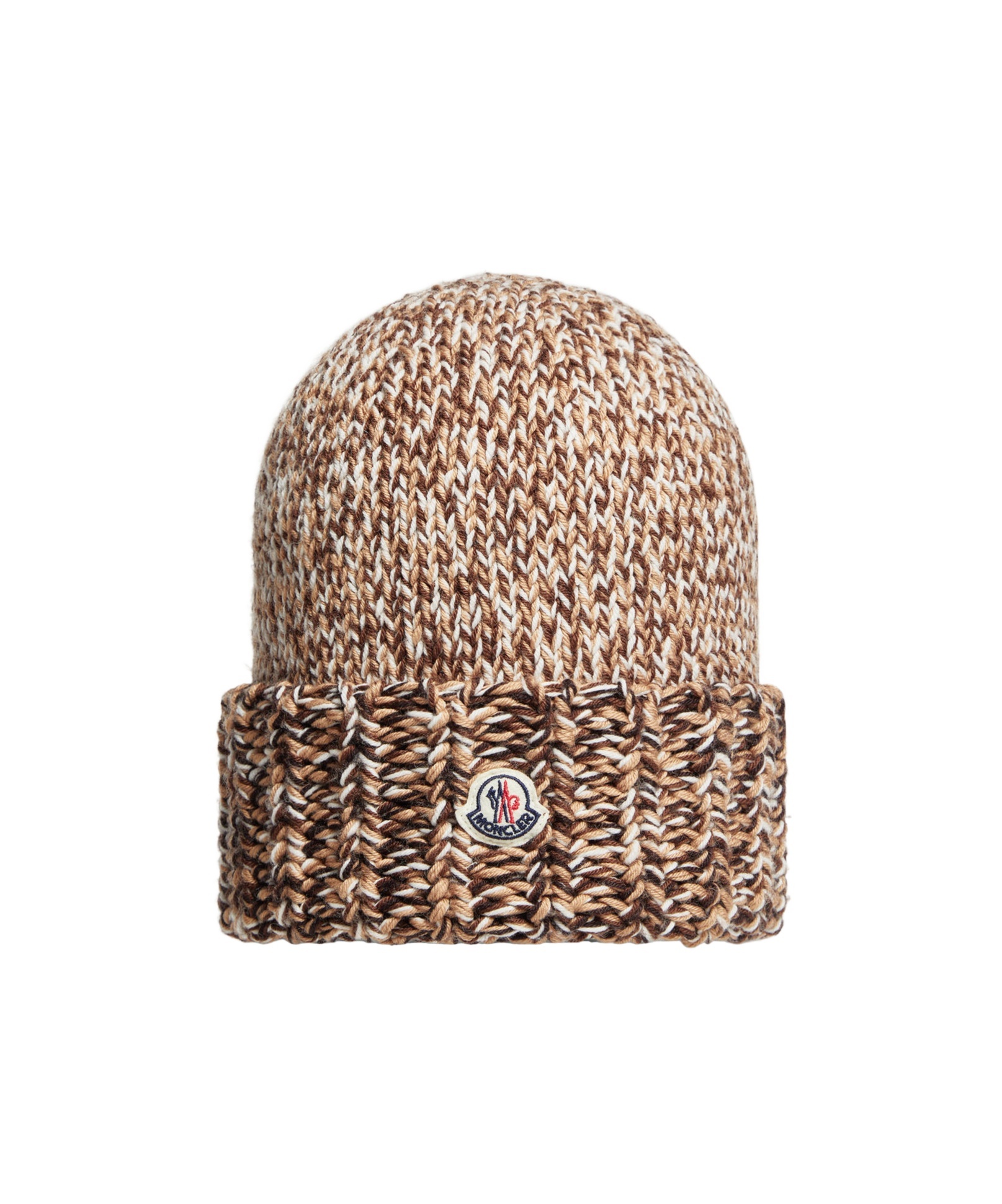 Moncler Gorro De Mezcla De Lana Mouliné In Brown