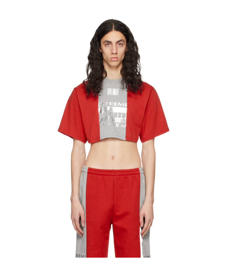 Vtmnts Logo Short T-shirt In Red