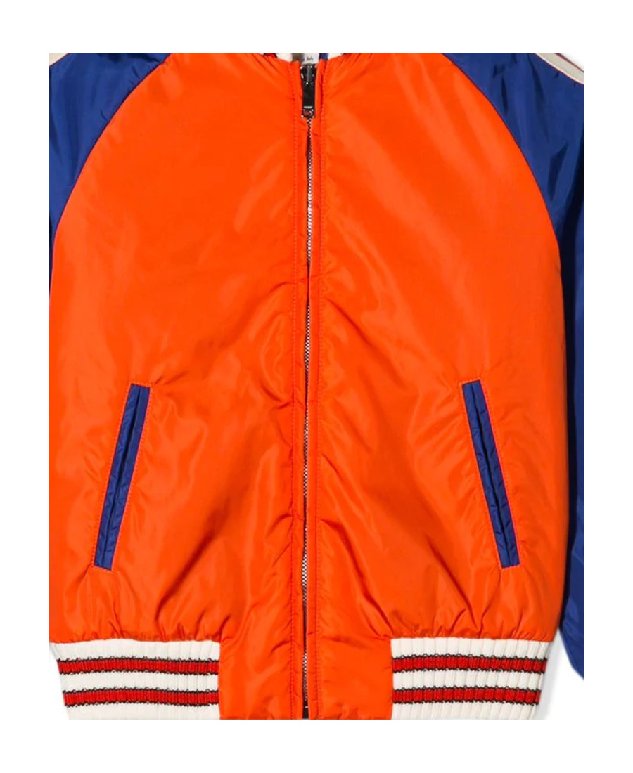 Gucci Striped Pilot Casual Jacket In Red