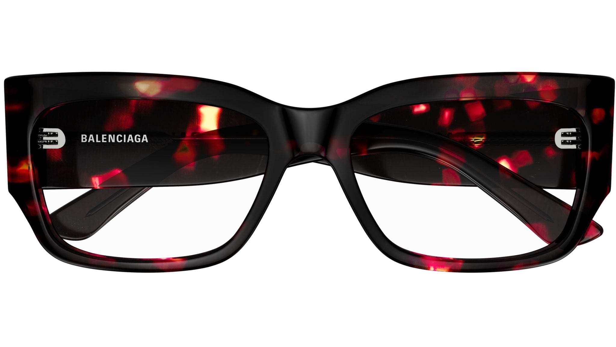Balenciaga Rectangular Frame Glasses In Black