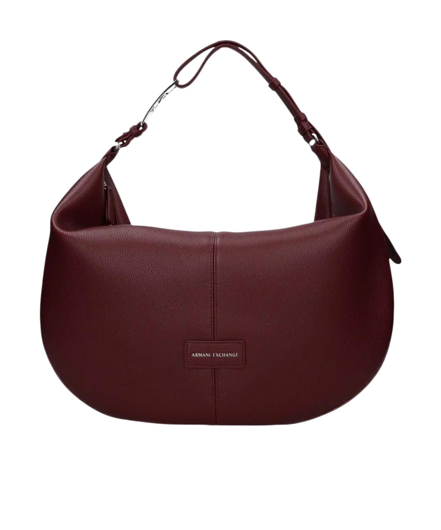 Armani Exchange Zippered Shoulder Bag In Burgundy