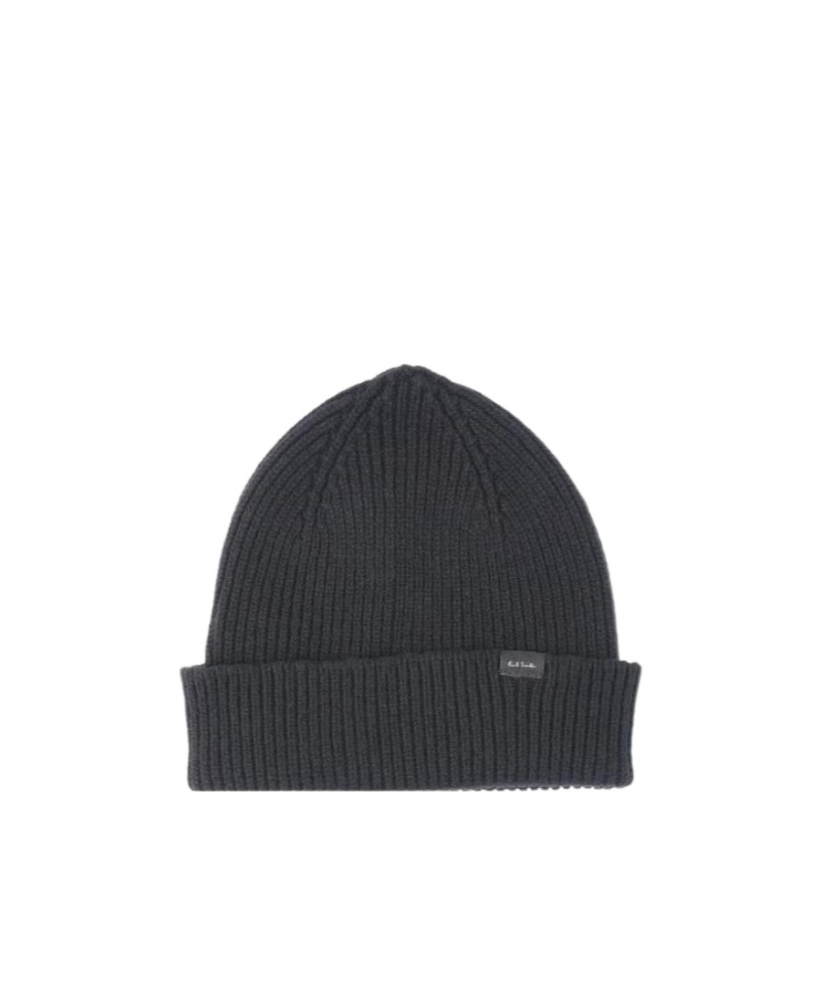 Paul Smith Rib Knit Hat In Black