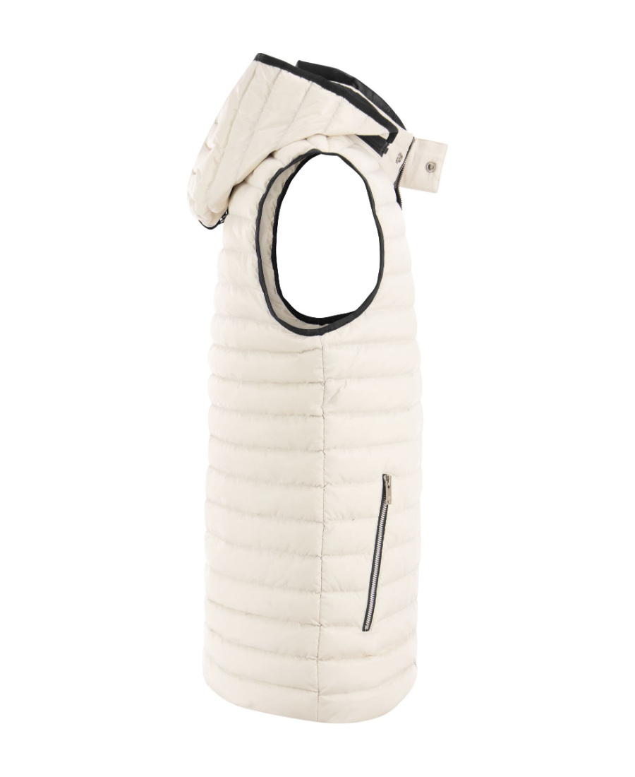 Moose Knuckles Detachable Hood Padded Gillet In White