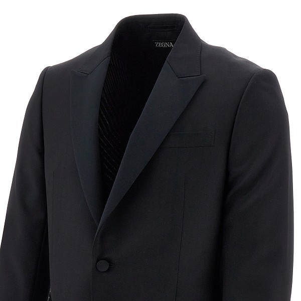 Shop Zegna Long-sleeved Casual Jacket In Black