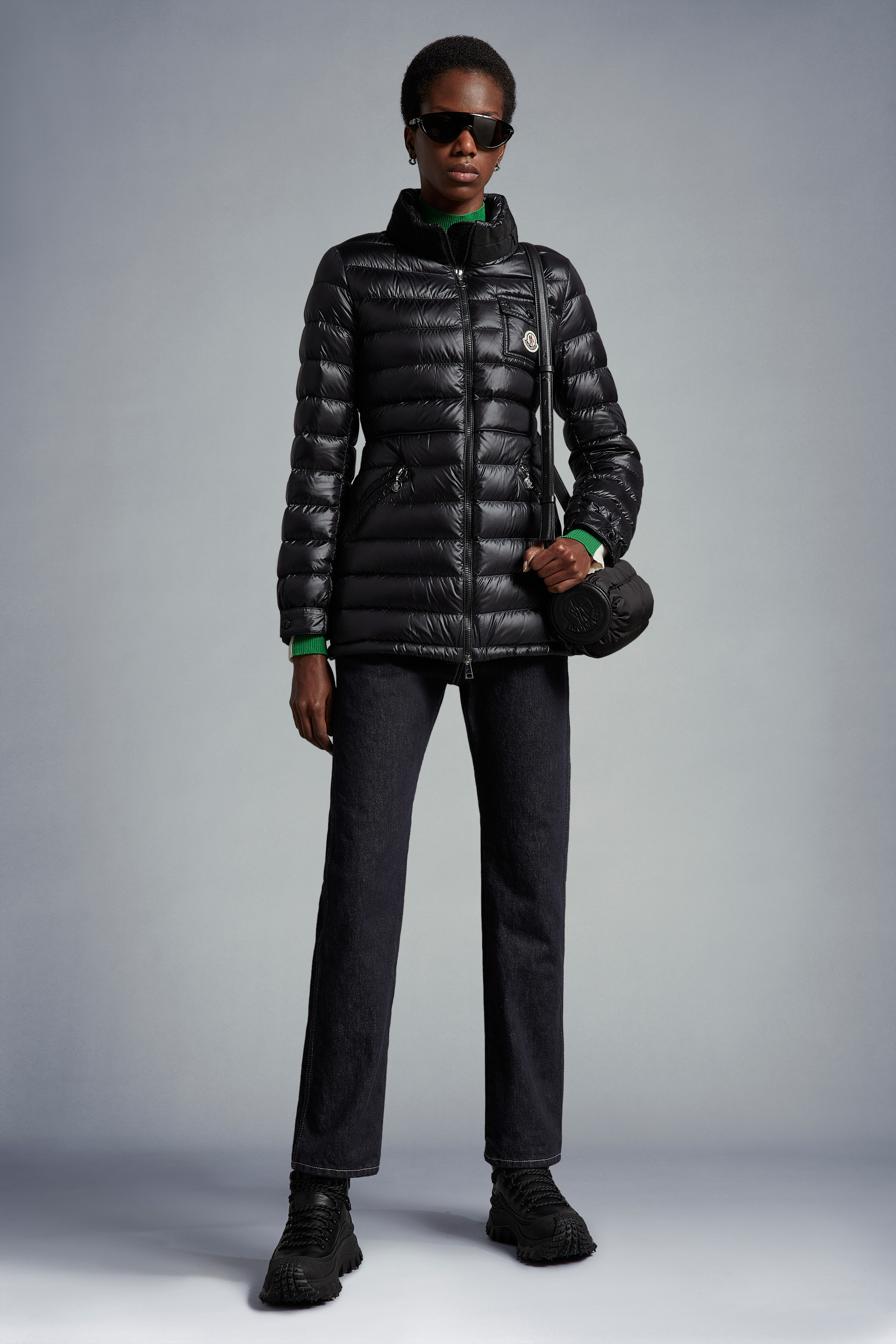 Moncler Black Bady Short Down Jacket In Black