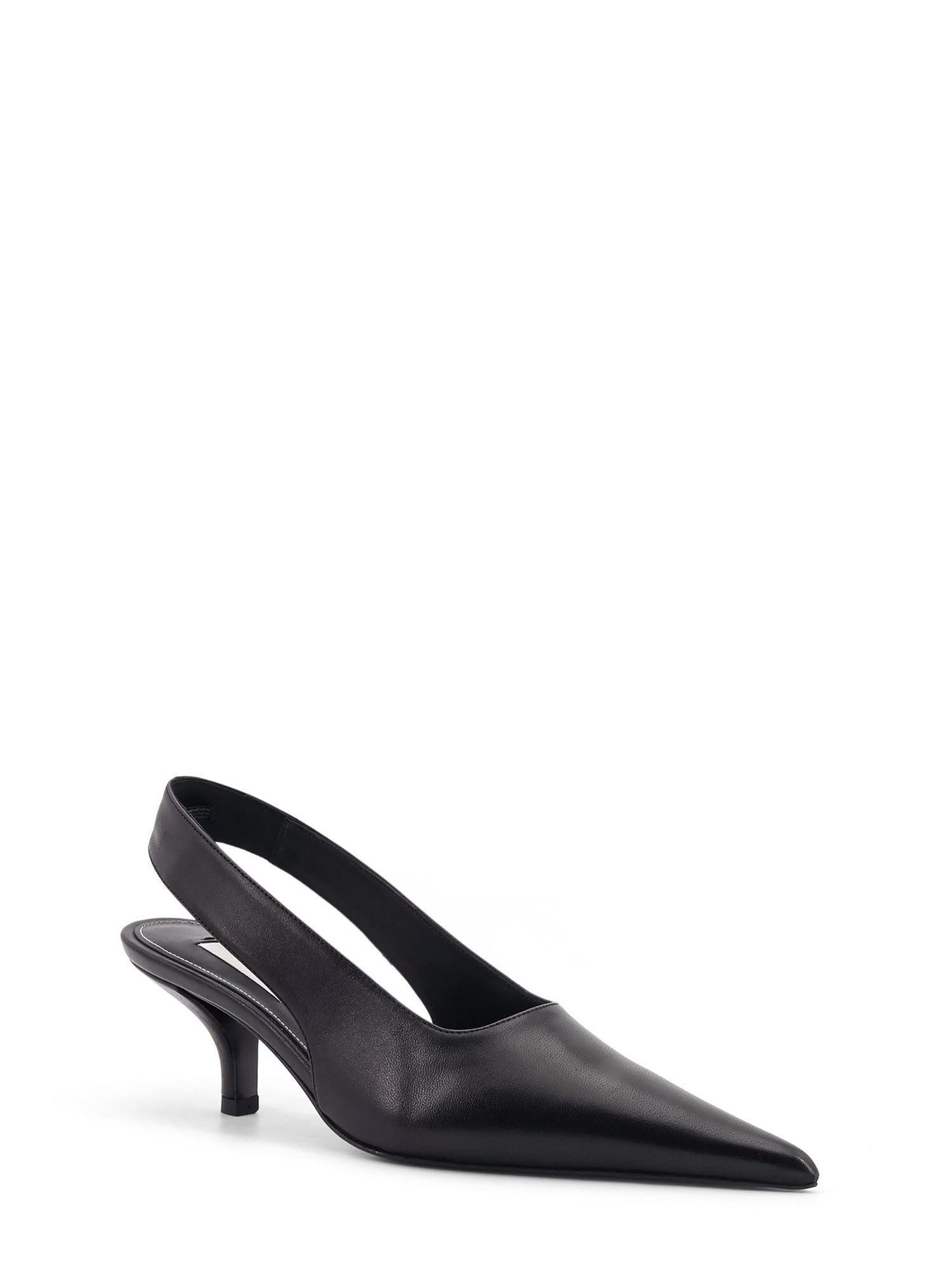 Totême Classic Leather Slingback Heels In Black