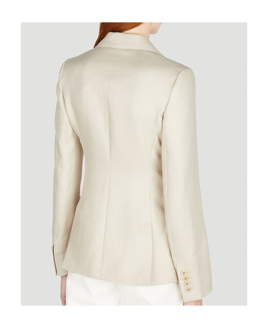 Max Mara Single-breasted Suit Jacket In White