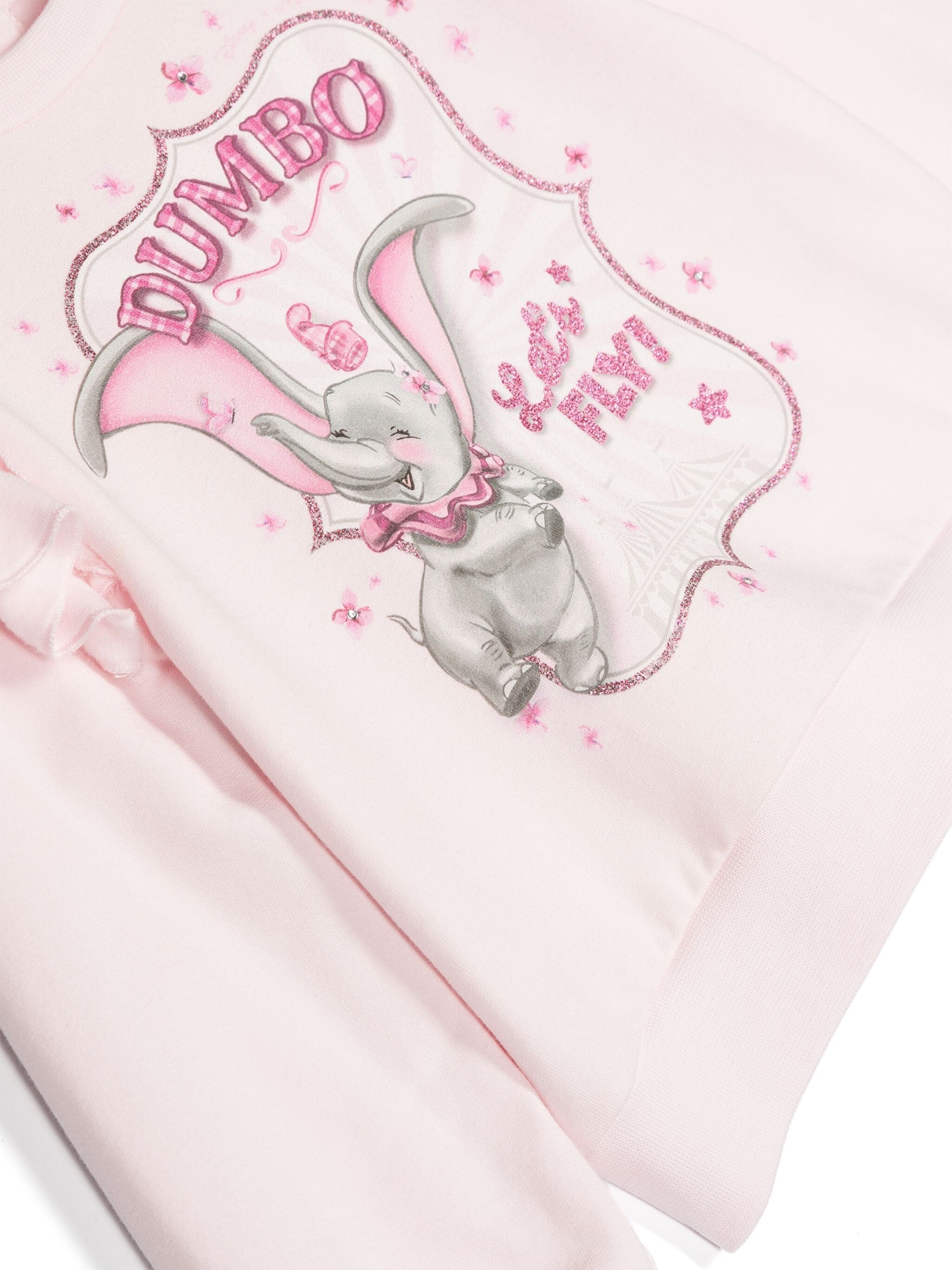 Monnalisa Romantic Circus Dumbo-print Sweatshirt In Pink