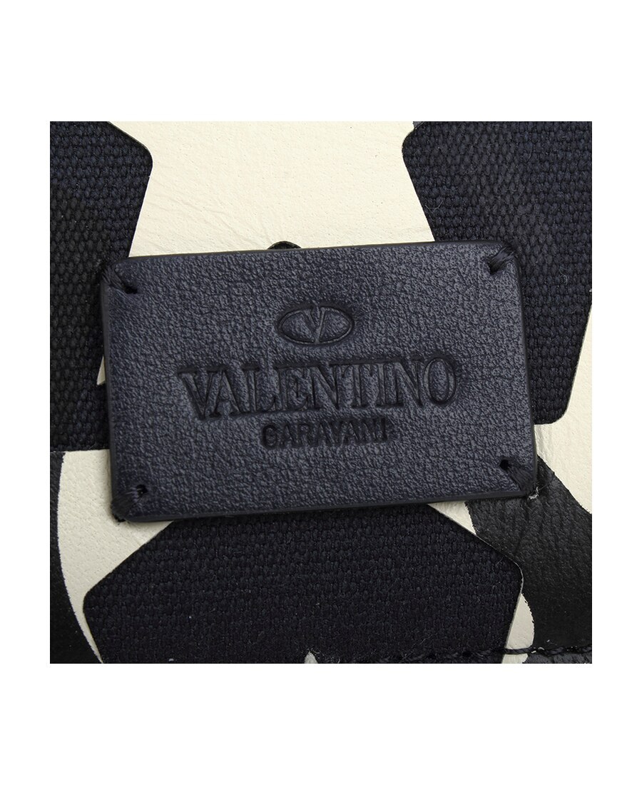 Shop Valentino Logo Folded Wallet In Black