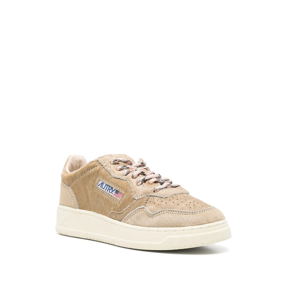 Autry Beige Leather Medalist Sneakers