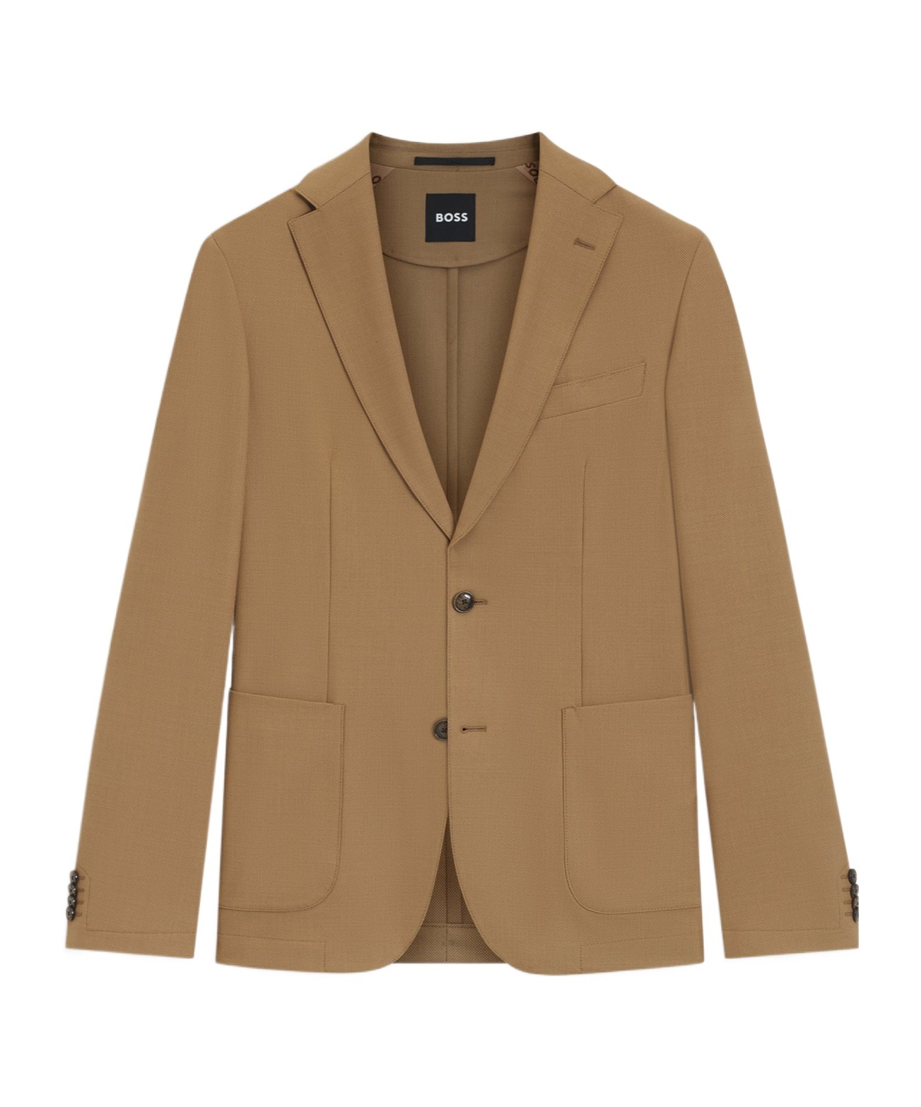 Hugo Boss Single Breasted Blazer In Brown