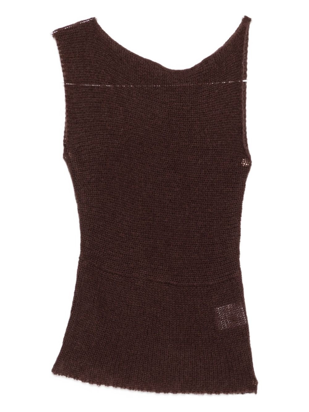 Aya Muse Asymmetric Vest In Brown