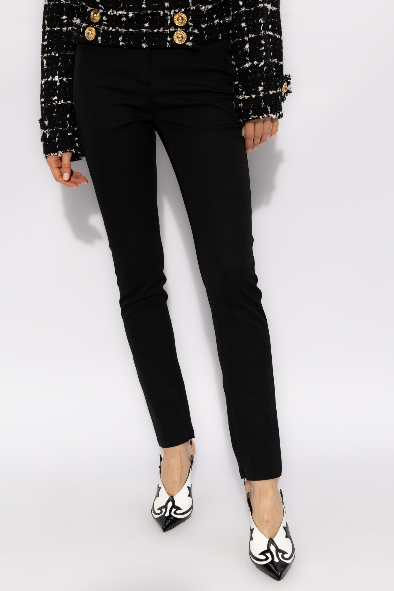 Balmain Tapered Tailored Trousers In Black