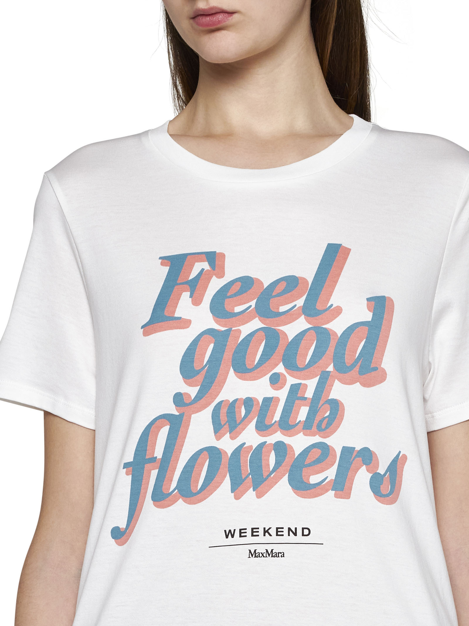 Weekend Max Mara Short-sleeved T-shirt In White