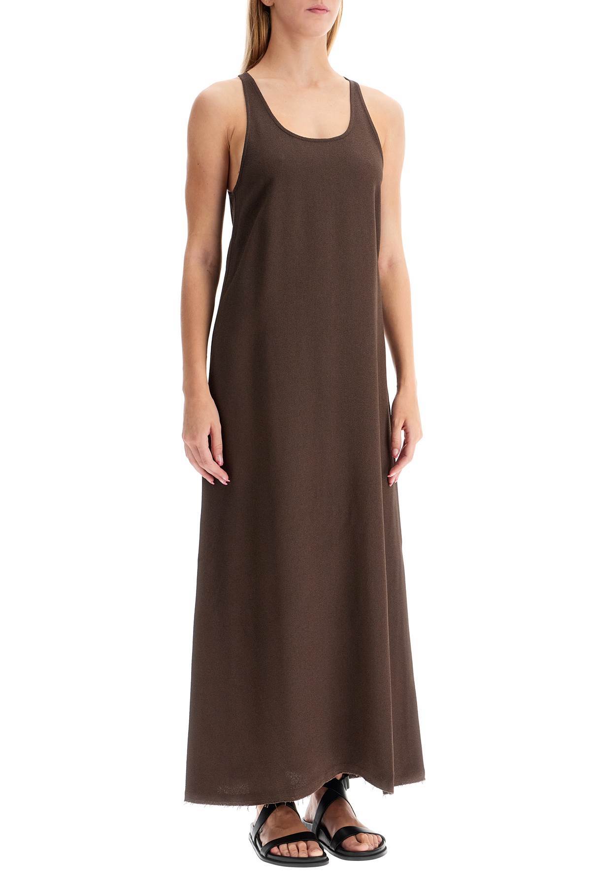 Totême Round Collar Sleeveless Dress In Brown