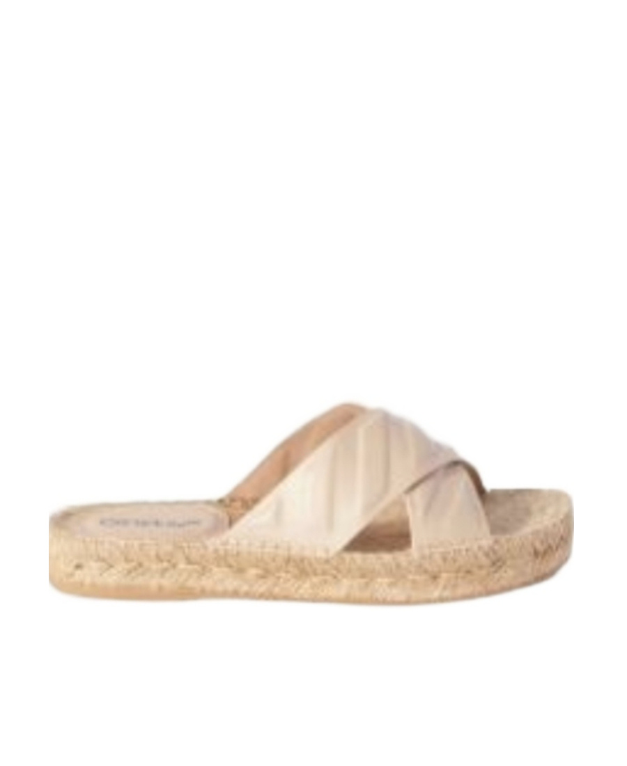 Off-white Diag Lea Criss-cross Espadrilles In Nude