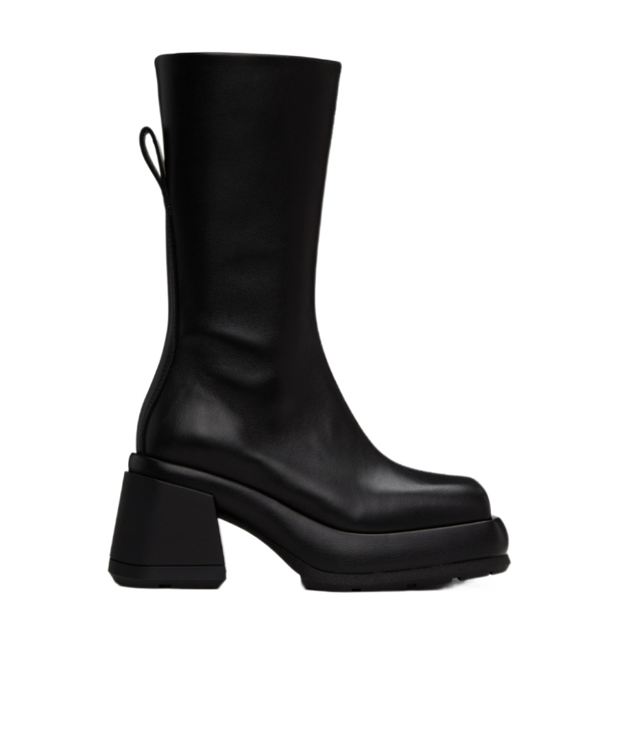 Miista Cassia Side Zipper Short Boots In Black