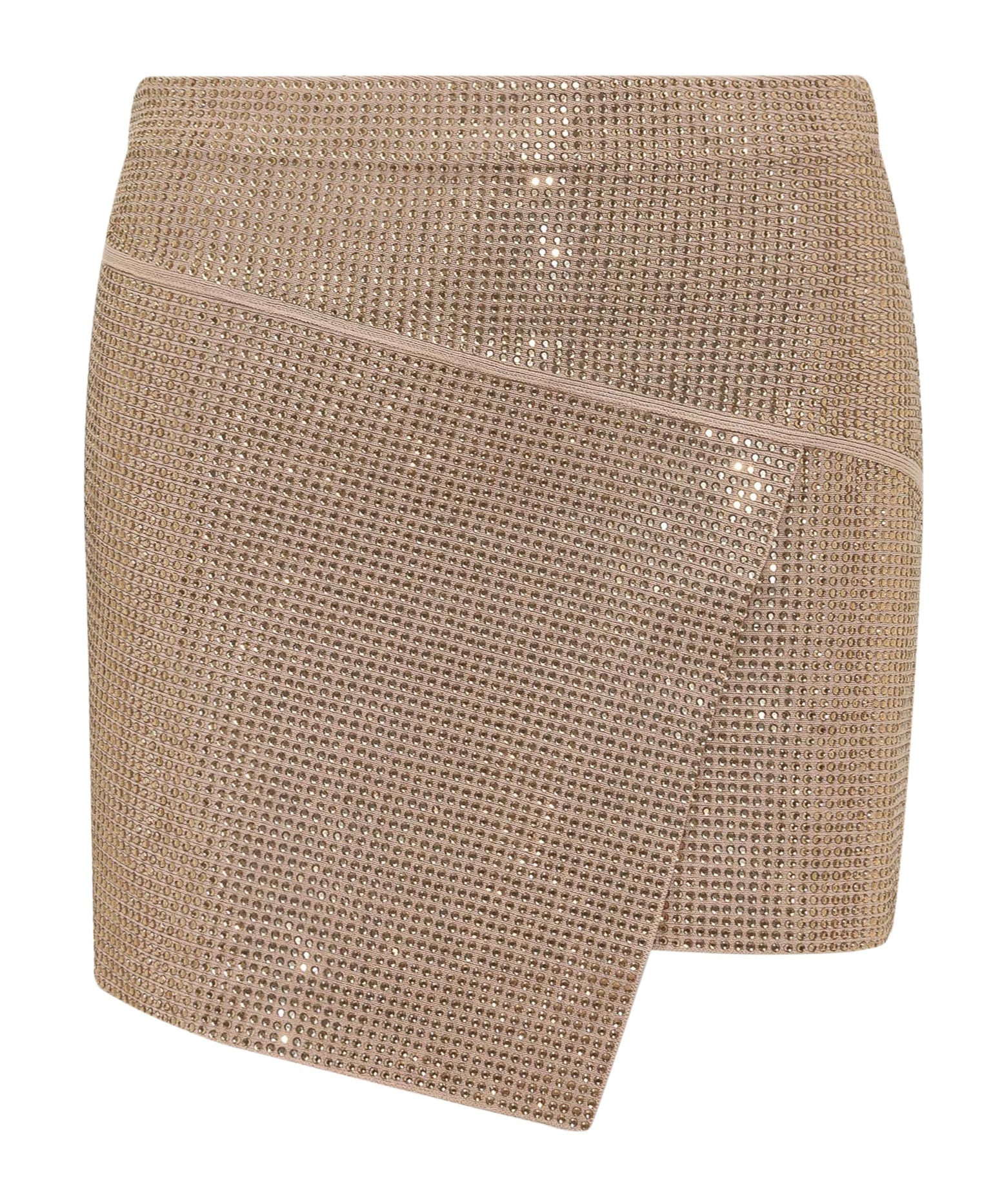 Andreädamo Andreādamo Sequin Knit Skirt In Gold
