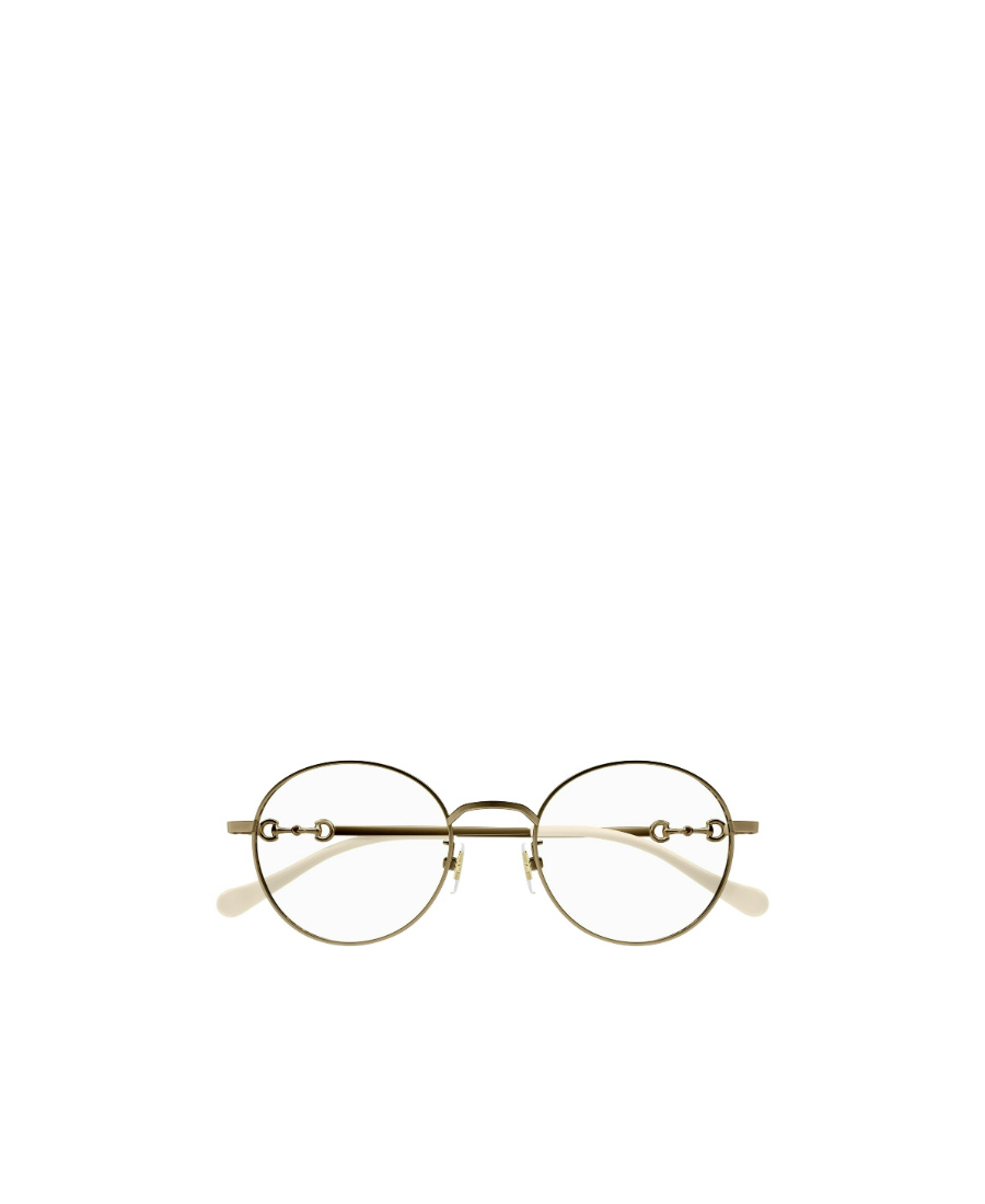 Gucci Eyewear Round Frame Glasses In Gold