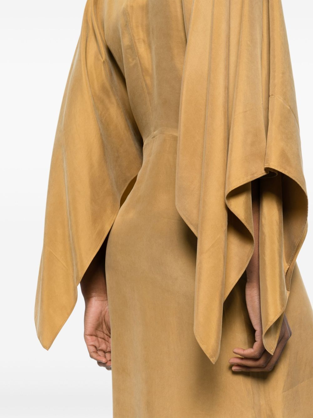 Rodebjer Dreana Twill Maxi Dress In Brown