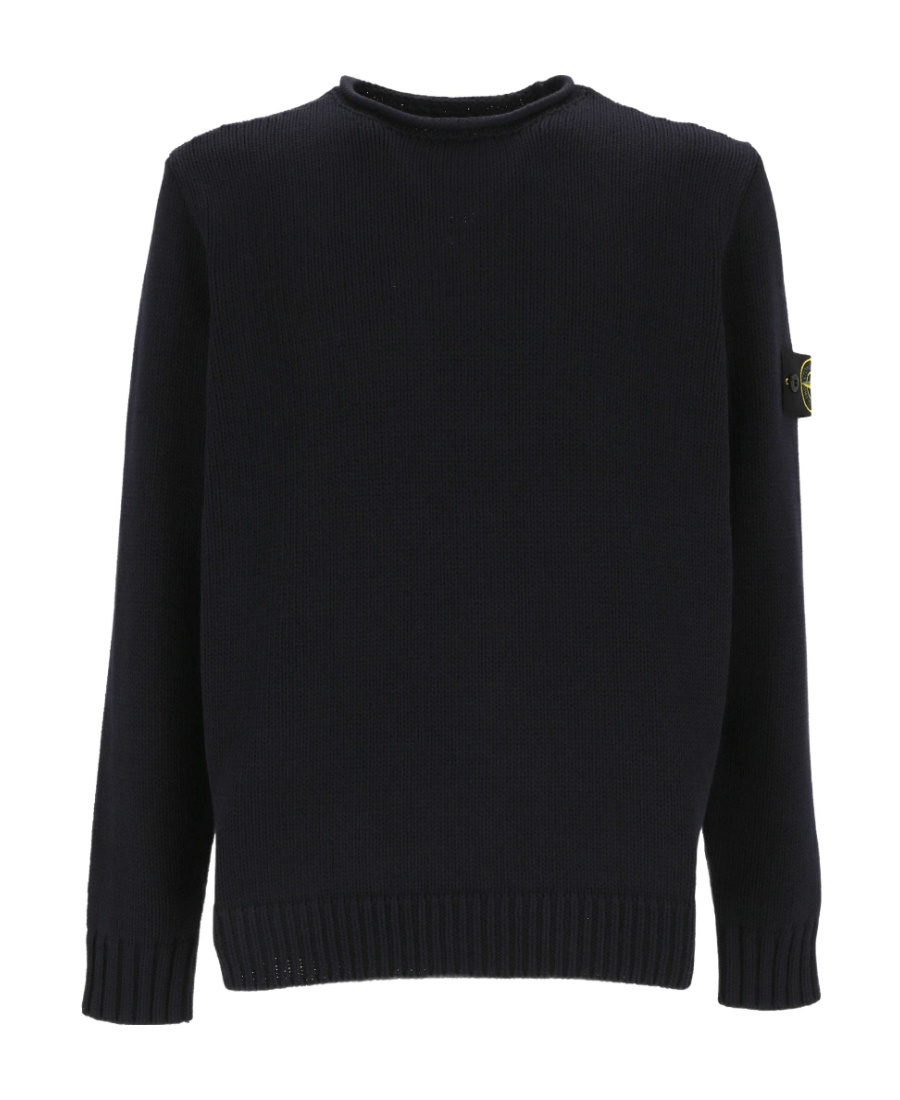 Stone Island Wool Sweater In Blue