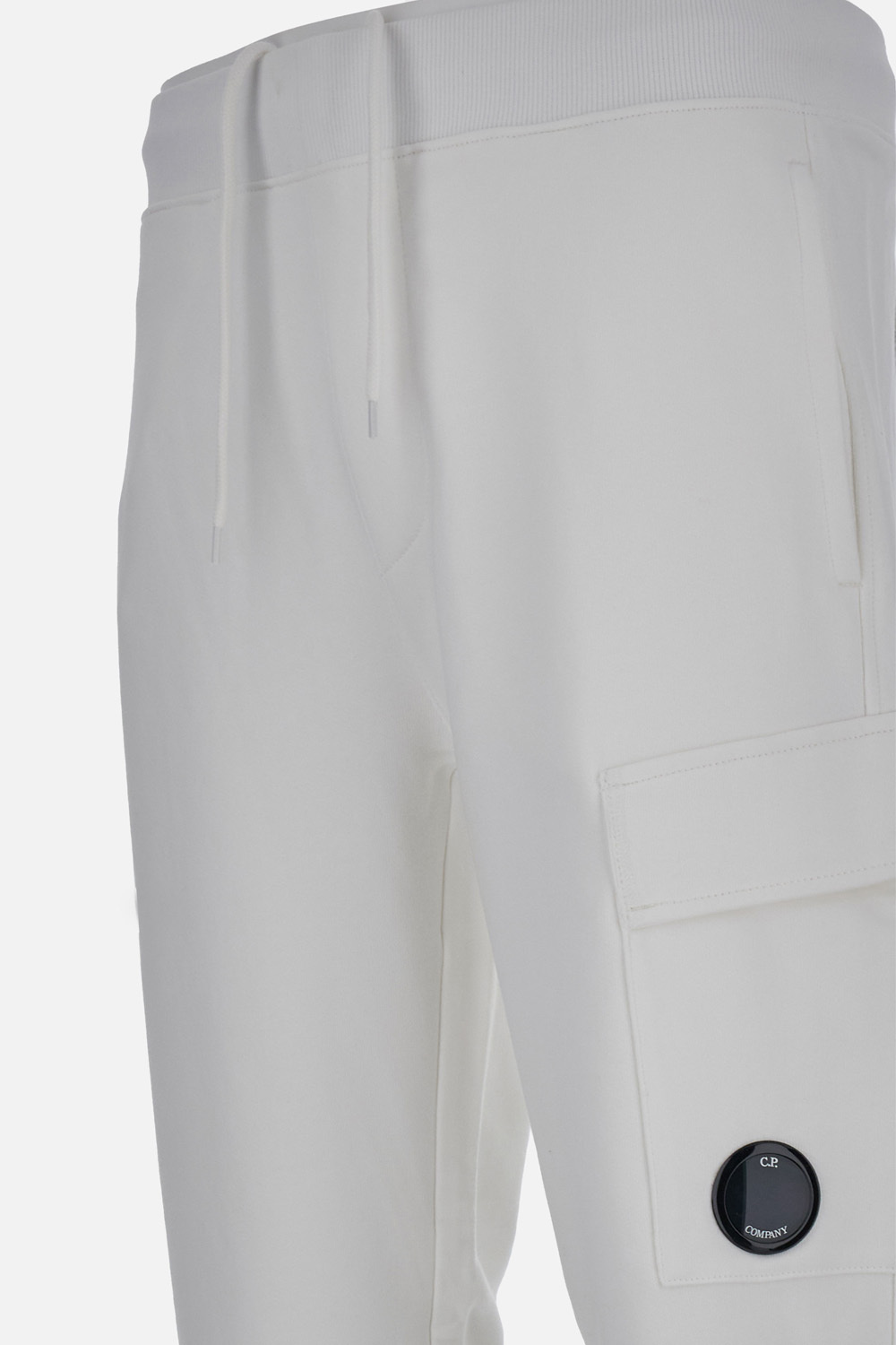 C.p. Company Drawstring-waist Cargo Track Pants In White