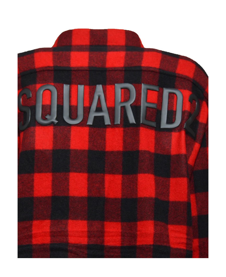 Dsquared2 Shirt With Check Motif And Back Logo In Red