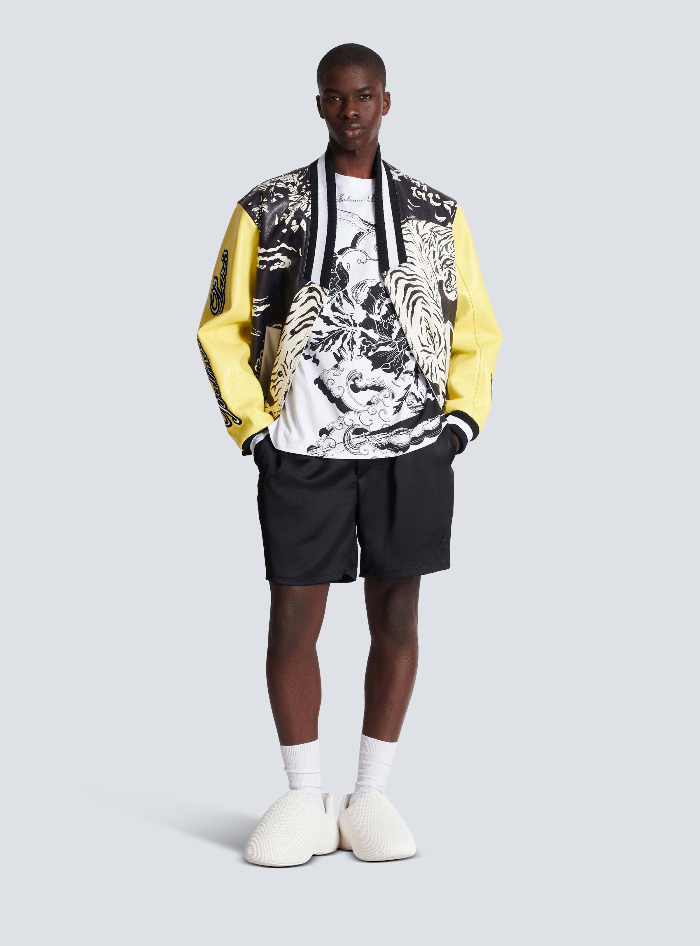 Balmain Flower-print Cotton T-shirt In White