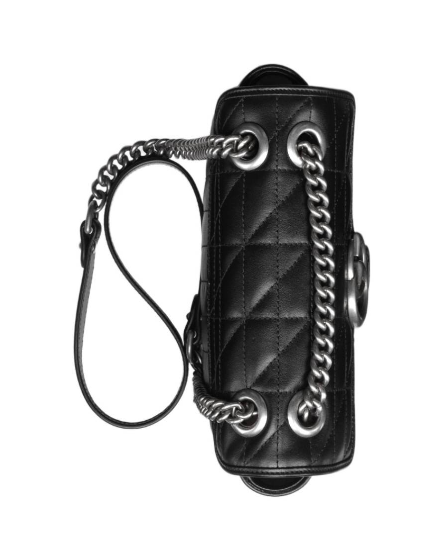 Gucci Mini Gg Marmont Matelassé Shoulder Bag In Black
