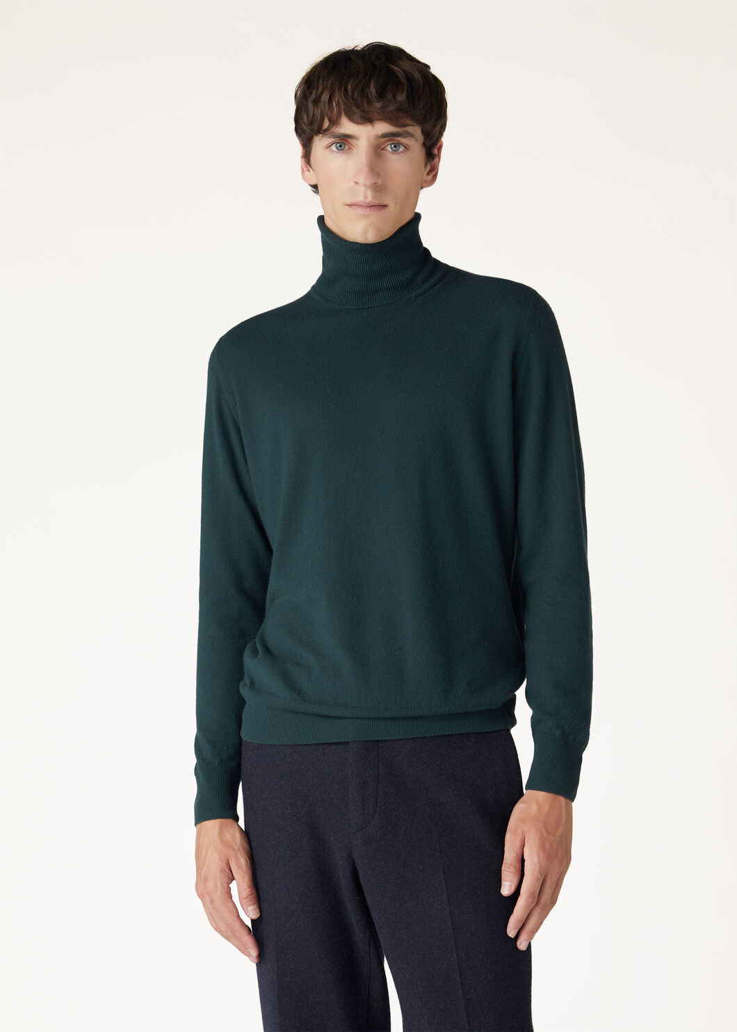 Loro Piana Roll-neck Cashmere Jumper In Green