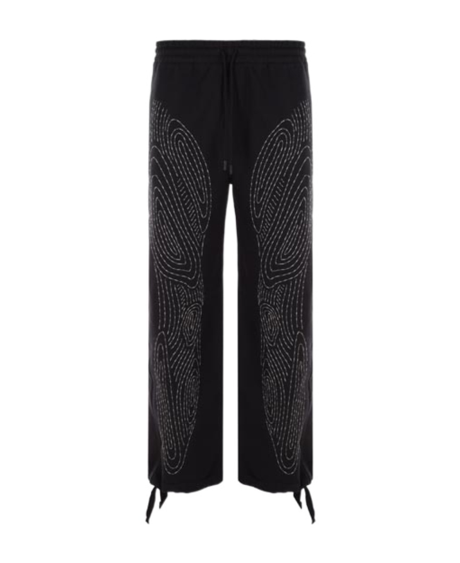 OFF-WHITE OFF-WHITE DRAWSTRING WIDE LEG TROUSERS