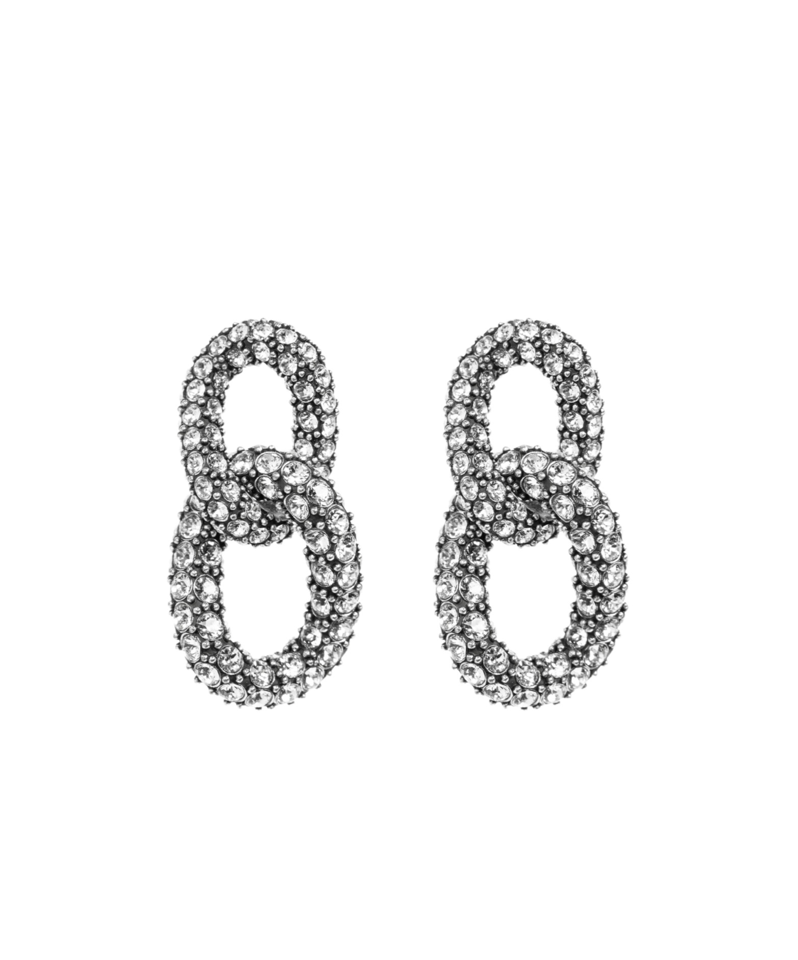 Isabel Marant Funky Ring Crystal-embellished Earrings In Gray