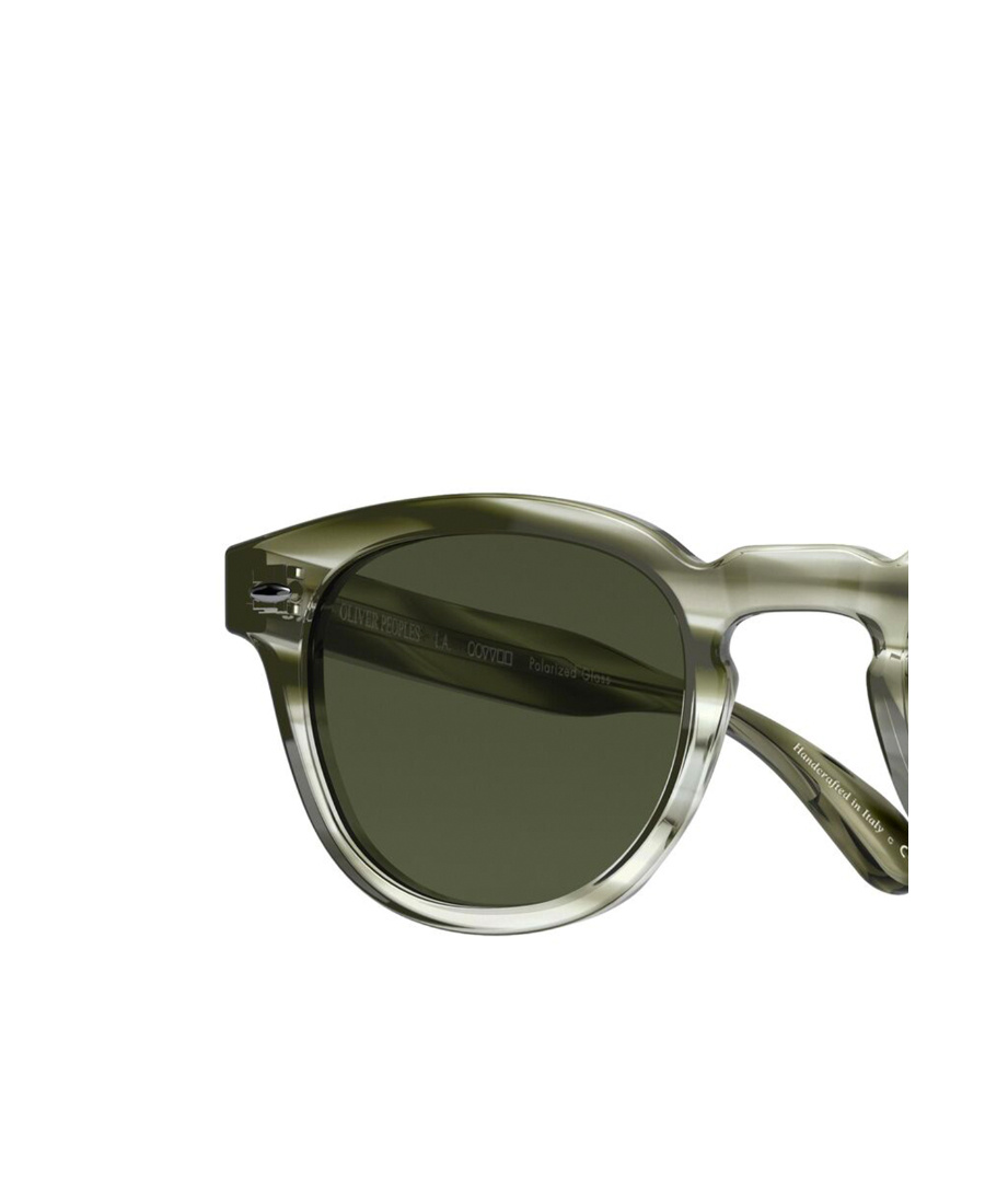 OLIVER PEOPLES ROUND LOGO SUNGLASSES 